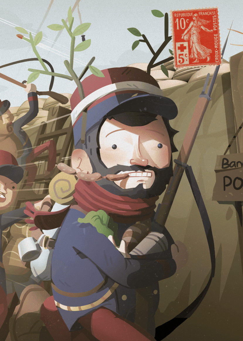 Set de 2 cartes postales - Flantiers